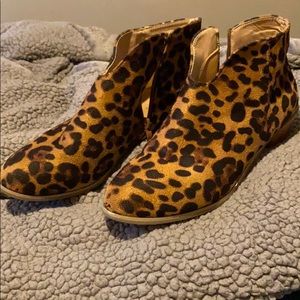 Leopard booties